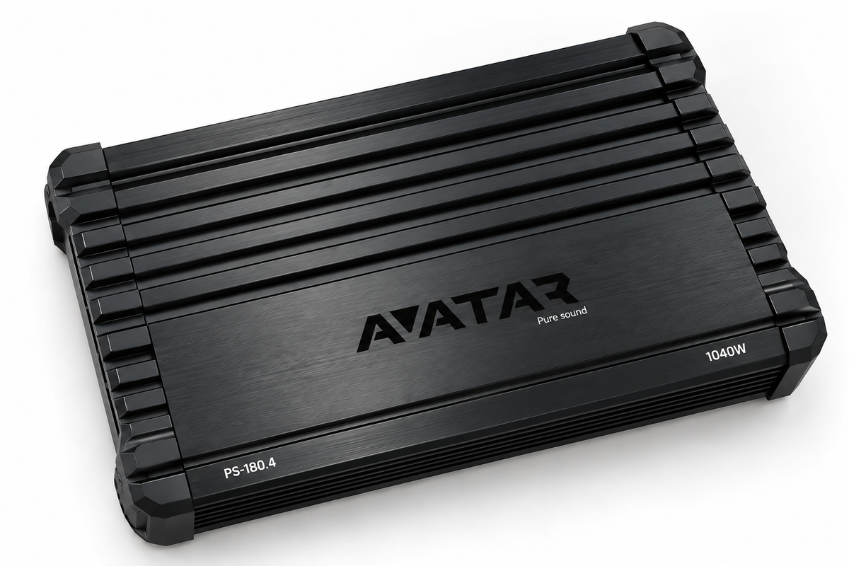 Deaf Bonce Avatar PS-180.4 4-Channel Car Amplifier – 1,040W Max Power, 2-Ohm Stable, Bridgeable
