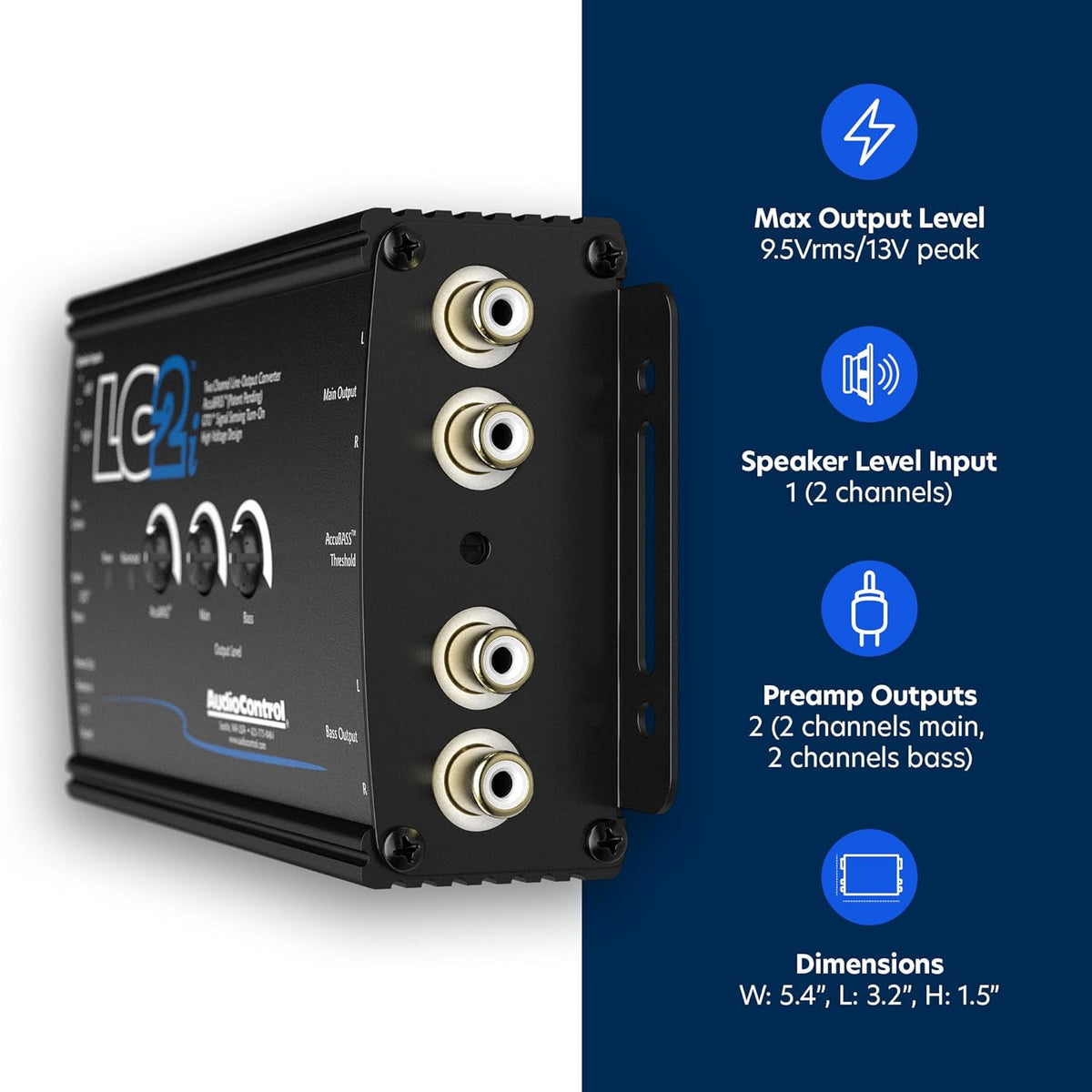 AudioControl LC2i 2 Channel Line Out Converter with Accubass