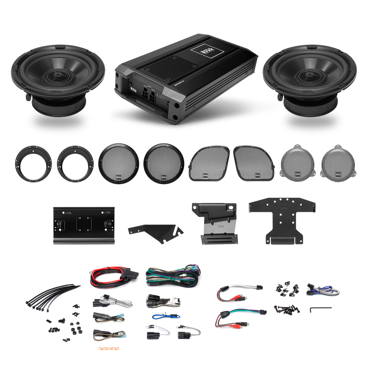 Boss Audio BHD3F | Harley Davidson Front Speakers & 4-Channel Amp Kit – 6.5" Full Range