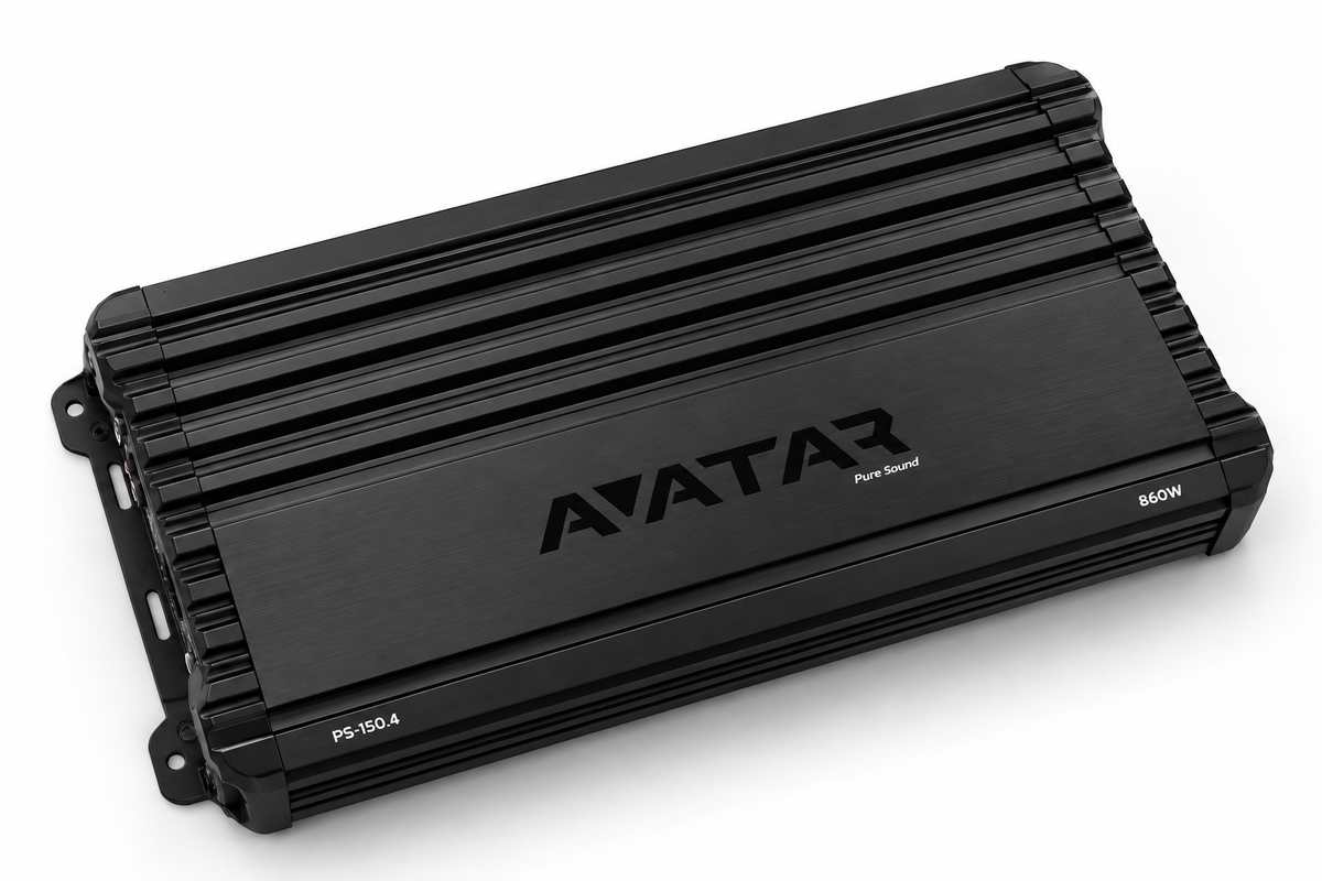 Deaf Bonce Avatar PS-150.4 4-Channel Car Amplifier – 880W Max Power, 2-Ohm Stable, Bridgeable