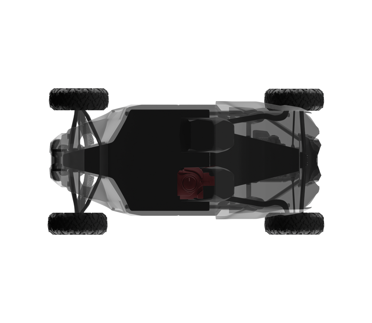 DS18 DS-CA-X3BASS/D Can-am Maverick X3 12" Under Seat Subwoofer Enclosure Driver Side - PSW12.4D Shallow Water Resistant Subwoofer Included