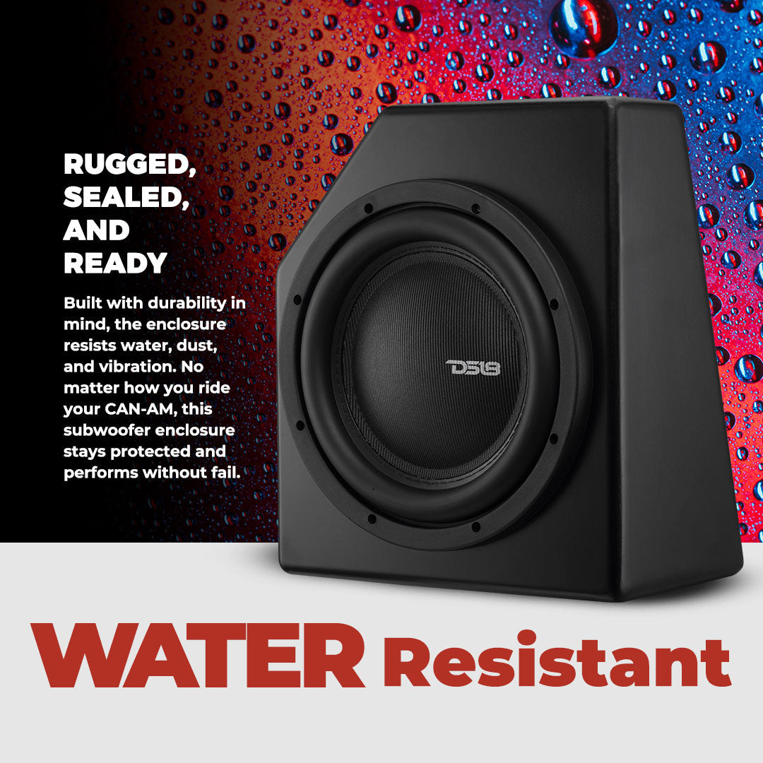 DS18 CA-X3BASS10LD/P Can-Am X3 10" Loaded Under-Seat Sub Box, Front Passenger - 600W RMS DS18