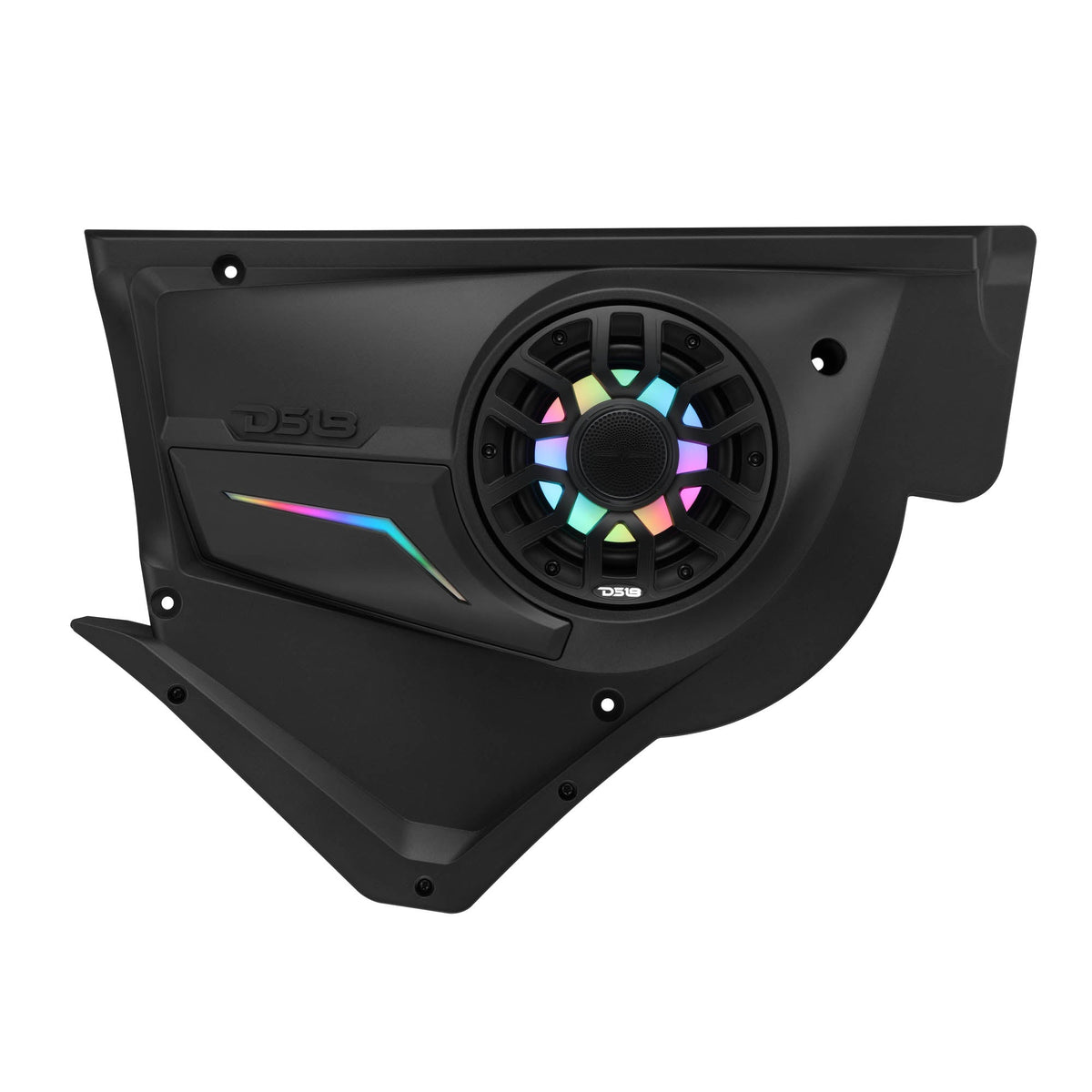 DS18 CA-X3FD6LD Can-Am Maverick X3 Front Door Speaker Panels - Loaded NXL-IQ 6.5" Speakers, LED Badge DS18