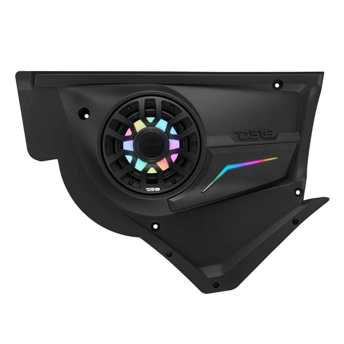 DS18 CA-X3FD6LD Can-Am Maverick X3 Front Door Speaker Panels - Loaded NXL-IQ 6.5" Speakers, LED Badge DS18