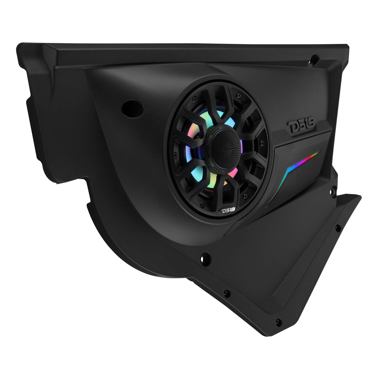 DS18 CA-X3FD6LD Can-Am Maverick X3 Front Door Speaker Panels - Loaded NXL-IQ 6.5" Speakers, LED Badge DS18