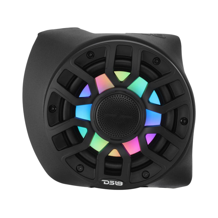 DS18 CA-X3RBP6LD Can-Am Maverick X3 Rear B-Pillar Speaker Pods – Loaded with (2) NXL-IQ6/BK Coaxial Speakers, LED Lights