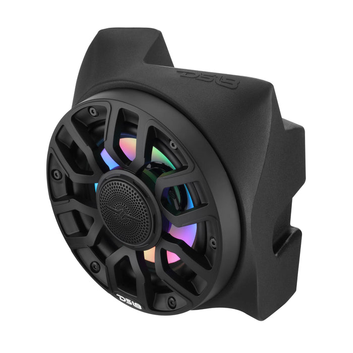 DS18 CA-X3RBP6LD Can-Am Maverick X3 Rear B-Pillar Speaker Pods – Loaded with (2) NXL-IQ6/BK Coaxial Speakers, LED Lights