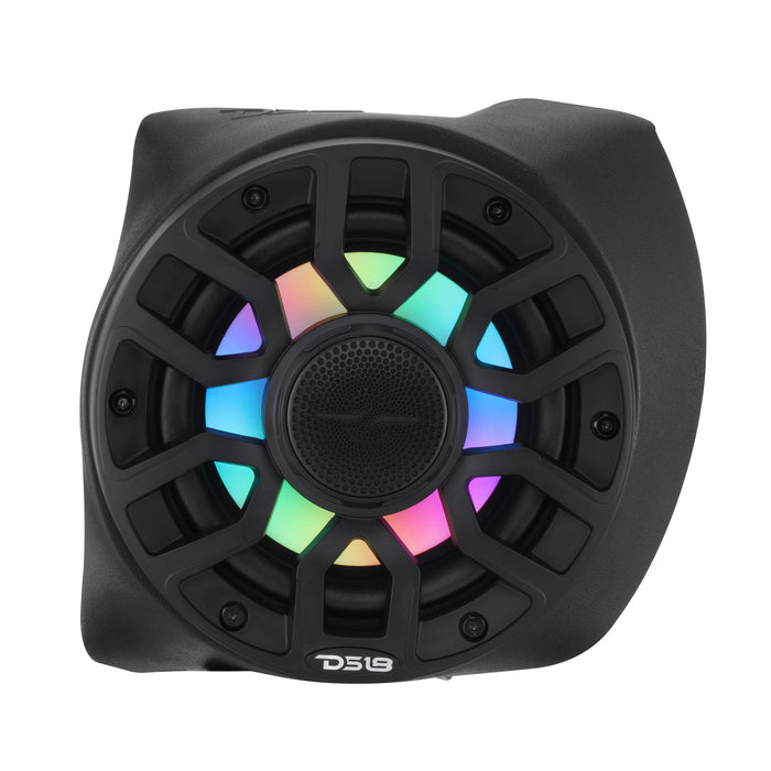 DS18 CA-X3RBP6LD Can-Am Maverick X3 Rear B-Pillar Speaker Pods – Loaded with (2) NXL-IQ6/BK Coaxial Speakers, LED Lights