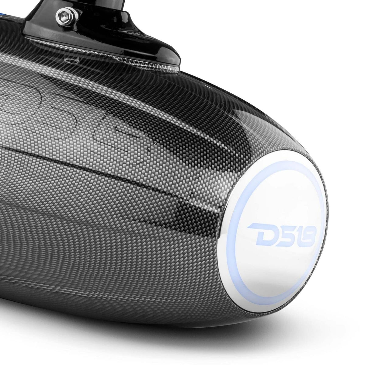DS18 DS-CF-X6TP HYDRO 6.5 Inch Marine Towers with Integrated RGB LED Lights 350 Watts Black Carbon Fiber DS18