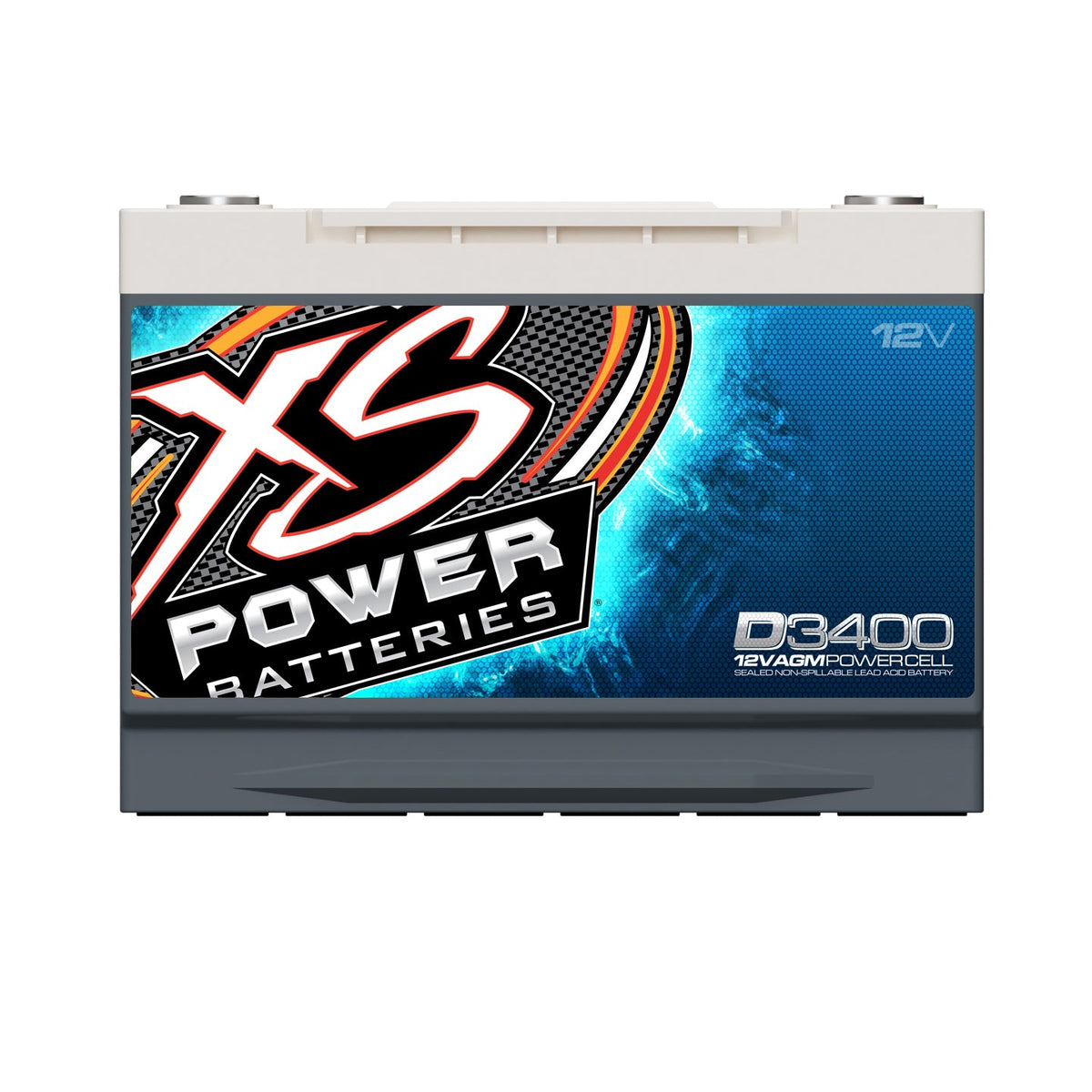 XS Power XS-D3400 XSPOWER D3400 12V BCI Group 34, AGM Battery, 2500W/4000W Range