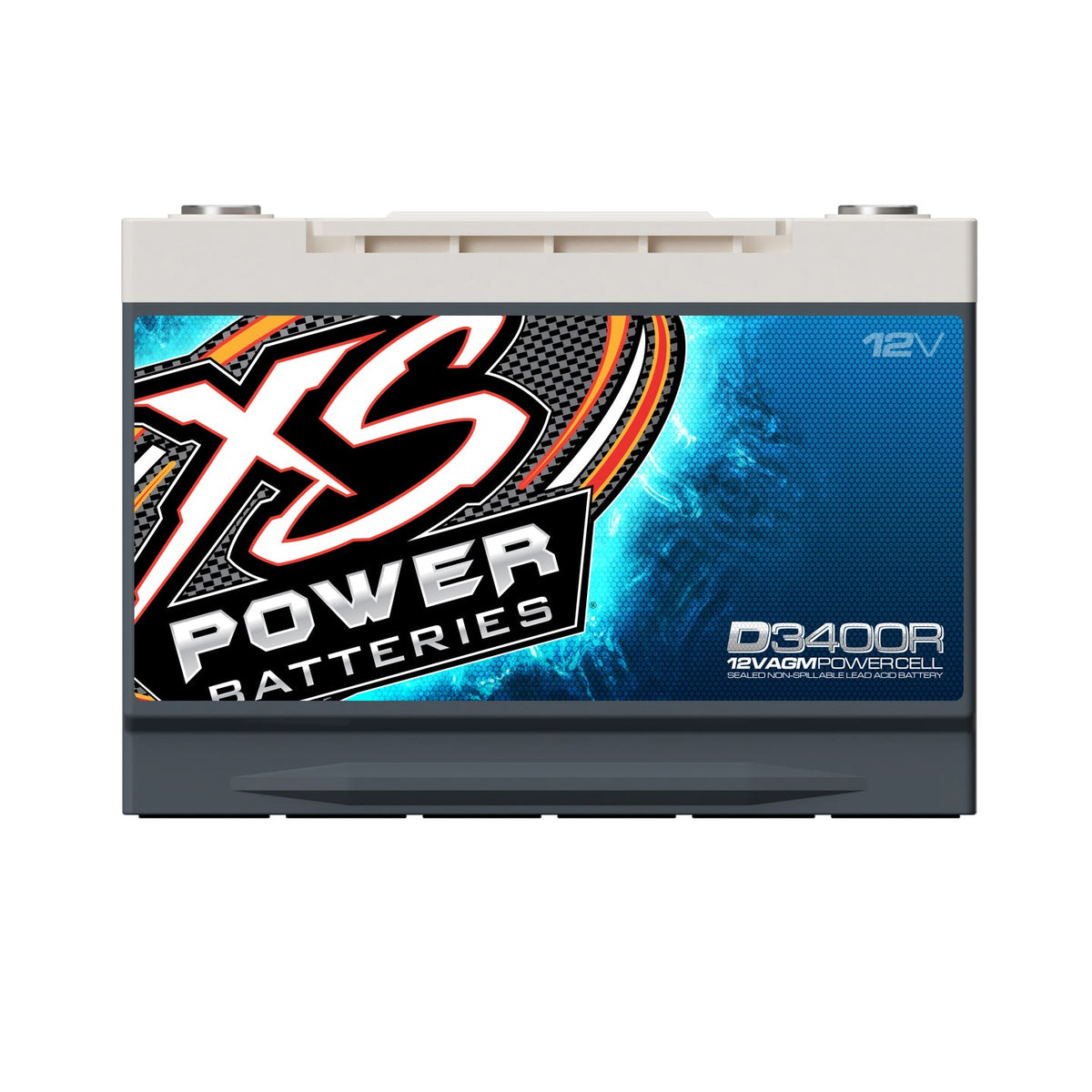 XS Power D3400R 12V BCI Group 34R, AGM Battery, 2500W/4000W Range