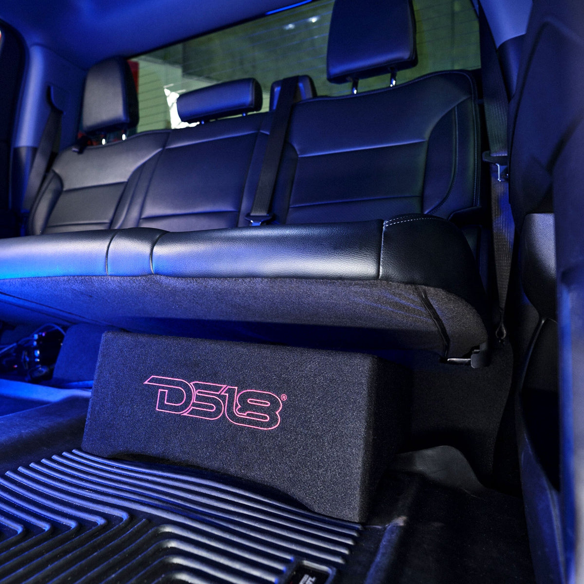 DS18 DFPU110IX DFPU 10" Shallow Under-Seat Sealed Loaded Subwoofer Enclosure - 600W RMS, 2-Ohm DS18
