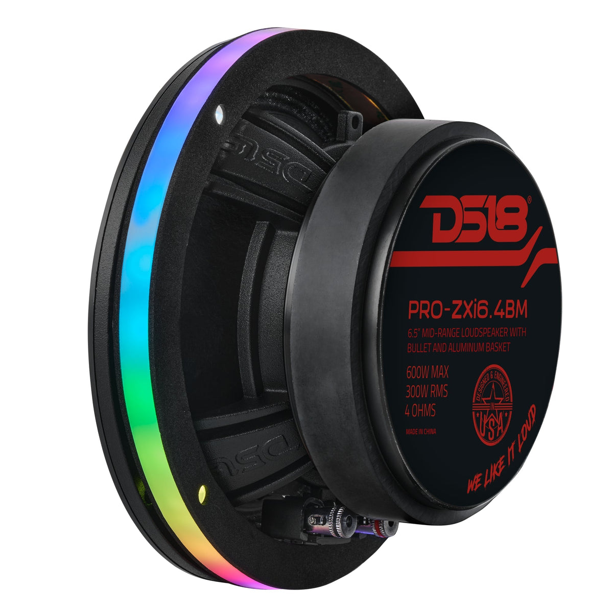 DS18 DLRING6 6.5" Digital LED Acrylic Ring for Speakers and Subwoofers - LC-DRM App Control DS18