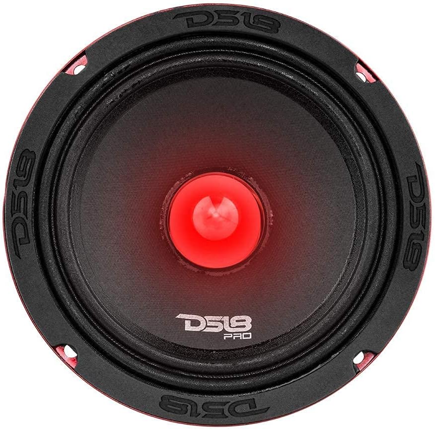 DS18 DS-PRO-X6.4BMRGB PRO-X 6.5 Inch Mid-Range Loudspeaker W/ RGB Light Bullet 500 Watts 4-Ohm DS18