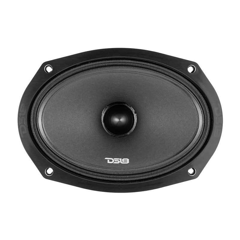 DS18 DS-PRO-ZXI694BM PRO-X 6X9 Inch Mid-Range Loudspeaker with Bullet and Grill 750 Watts 4-Ohm DS18
