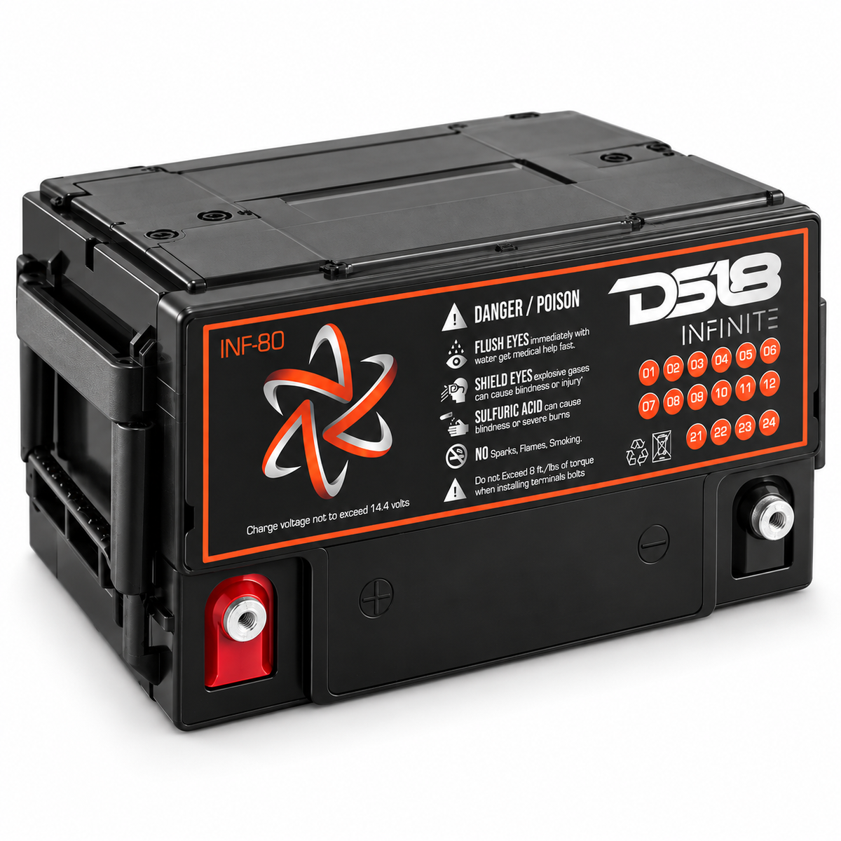 DS18 DS-INF-90 INFINITE 90 AH AGM Power Cell 12 Volt Battery DS18