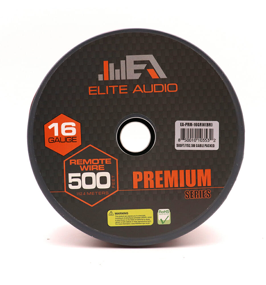 Elite Audio EA-PRM-16GRW(BLK) CCA 16 Gauge Remote Wire 500ft | Elite Audio