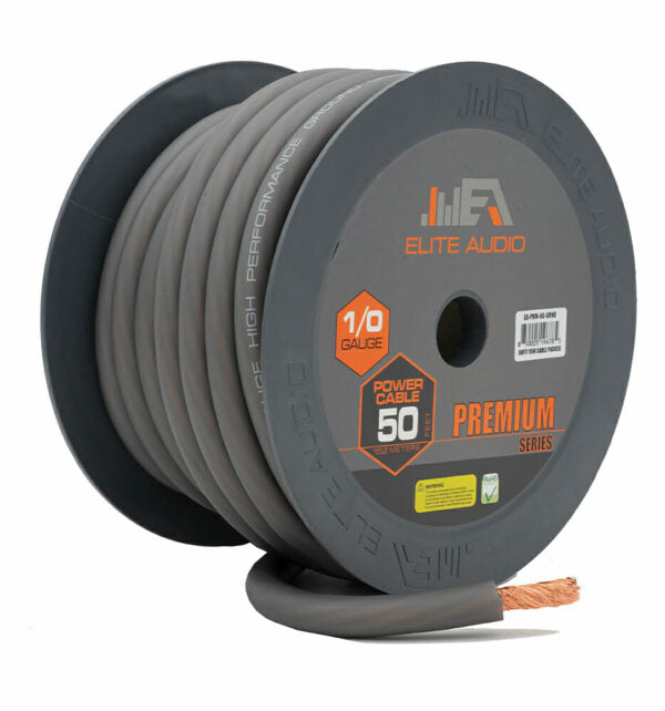 Elite Audio EA-PRM0G-GRND 0 Gauge Ground Wire – 50ft CCA Power Cable