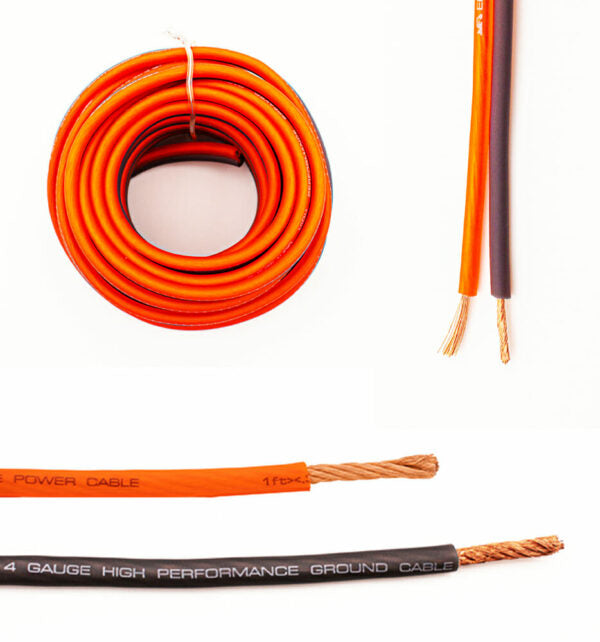 Elite Audio 4 Gauge Amp Kit | Complete CCA Wiring with Mini-ANL Fuse Holder