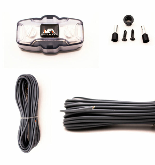 Elite Audio EA-PRMK8 Car Amp Wiring Kit | 8 Gauge CCA | Up To 1000 Watts Full Installation Kit with Fuse Holder