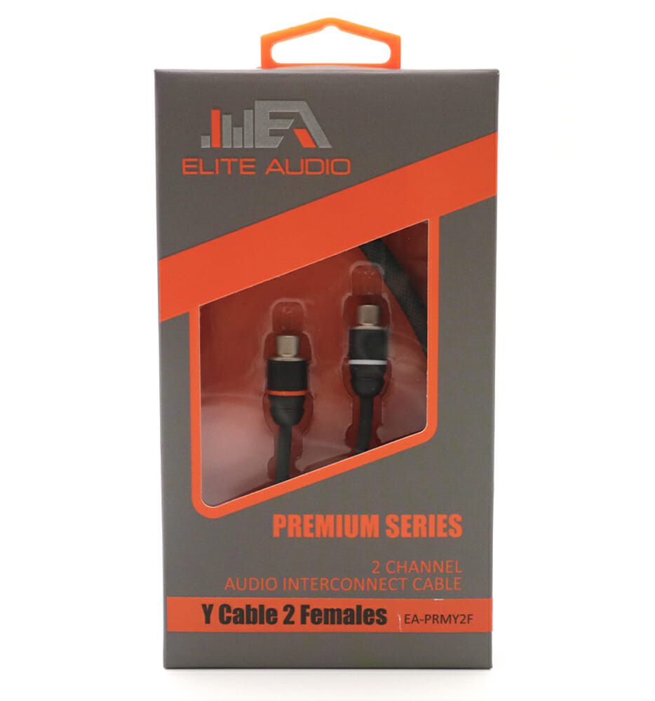 Elite Audio EA-PRMY2F RCA Y-Adapter | 100% OFC Copper | Dual Female to Male Twisted Pair with Noise Reduction