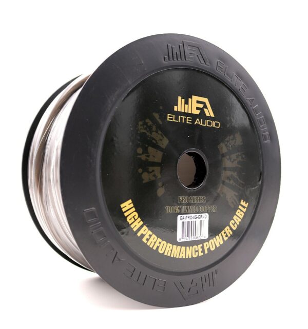 Elite Audio EA-PRO-4G-GND 100% OFC Tinned Copper 4 Gauge Ground Wire 100ft | True Gauge | Elite Audio