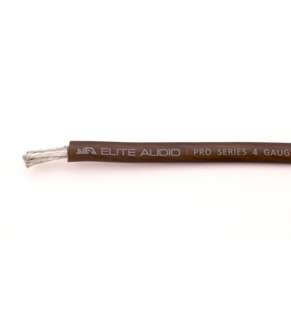 Elite Audio EA-PRO-4G-GND 100% OFC Tinned Copper 4 Gauge Ground Wire 100ft | True Gauge | Elite Audio