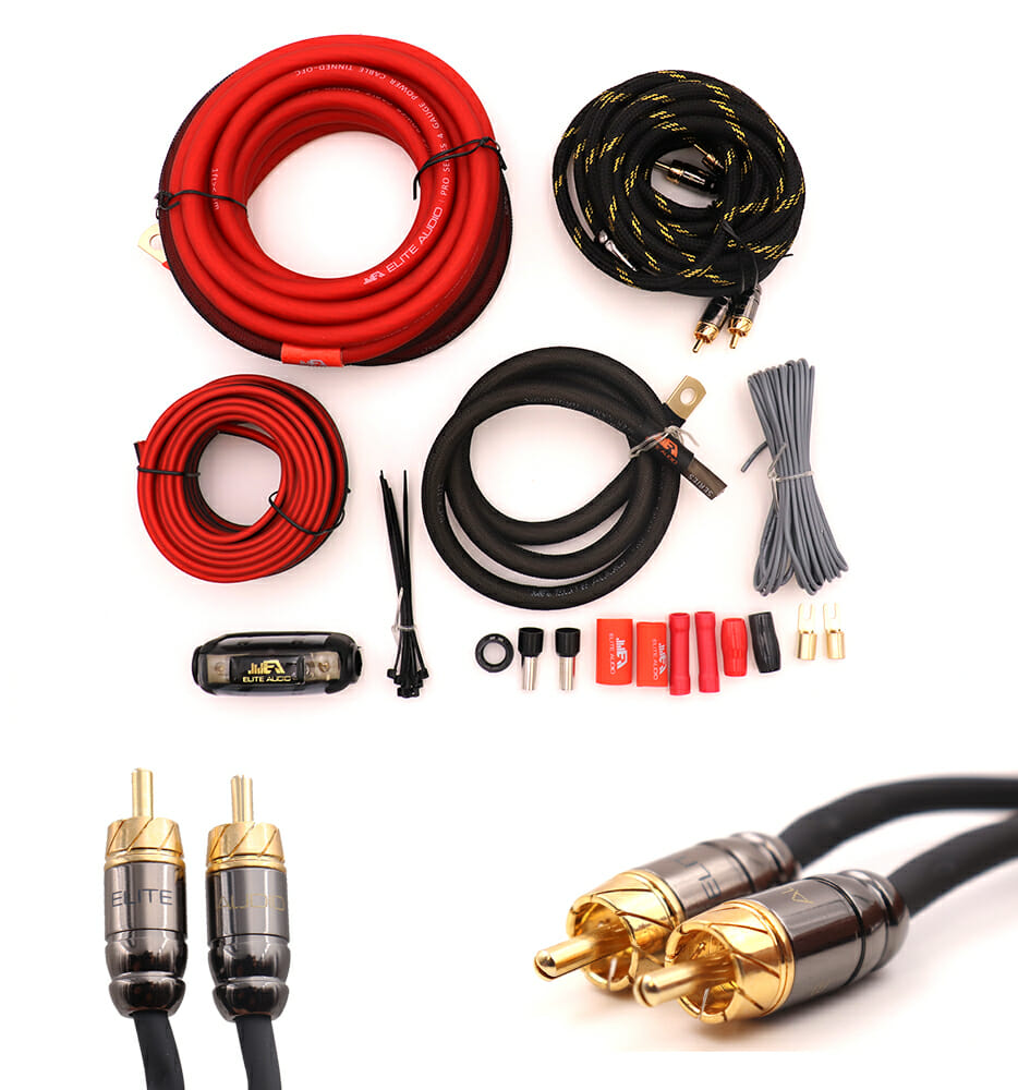 Elite Audio EA-PROK4 4 Gauge Amp Kit Pro Series 100% OFC Copper True Gauge Complete Amplifier Wiring Kit