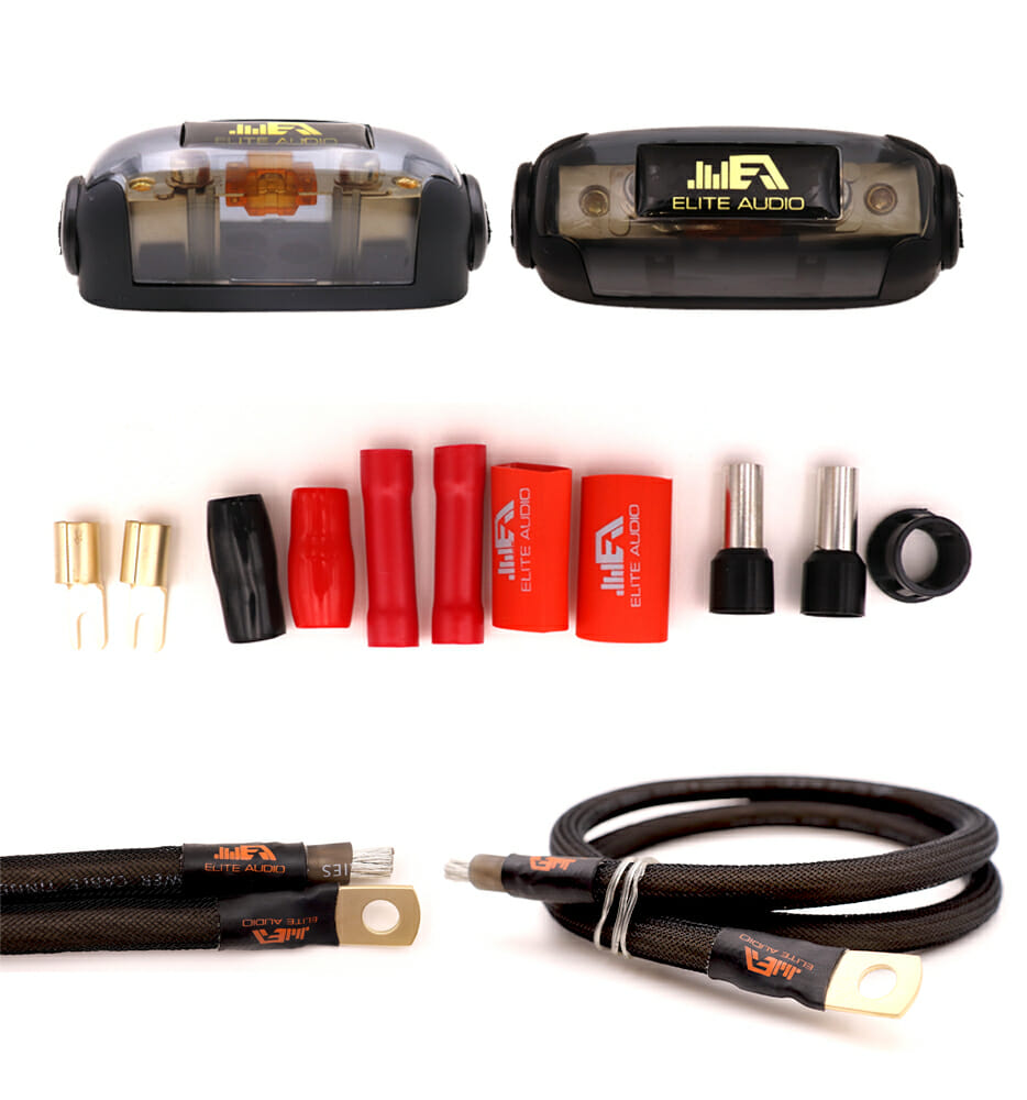 Elite Audio EA-PROK4 4 Gauge Amp Kit Pro Series 100% OFC Copper True Gauge Complete Amplifier Wiring Kit