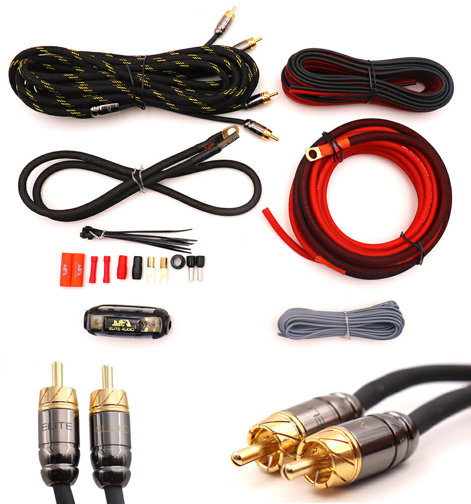 Elite Audio EA-PROK8 8 Gauge Amp Kit Pro Series 100% OFC Copper True Gauge Complete Amplifier Wiring Kit