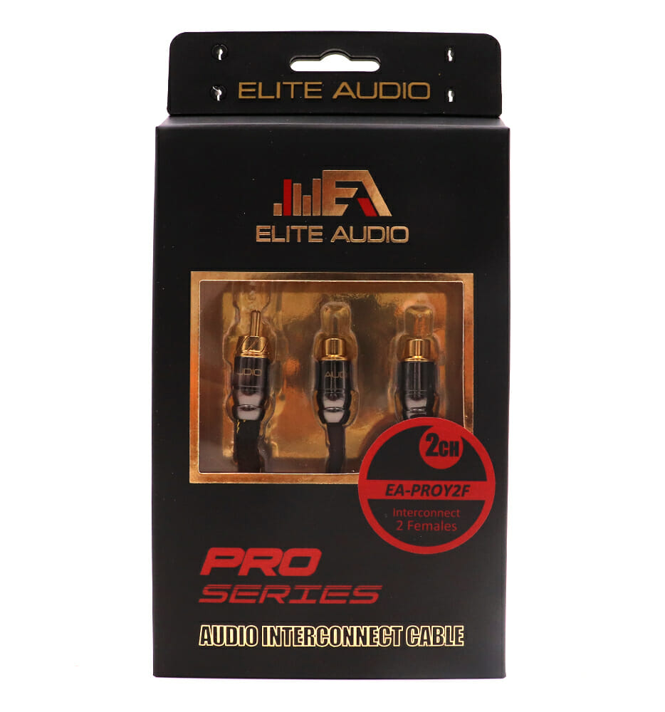 Elite Audio EA-PROY2F Pro Series 100% OFC Copper RCA Y-Adapter Cable – Dual Female to Single Male Connector