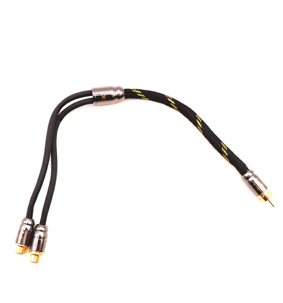 Elite Audio EA-PROY2F Pro Series 100% OFC Copper RCA Y-Adapter Cable – Dual Female to Single Male Connector