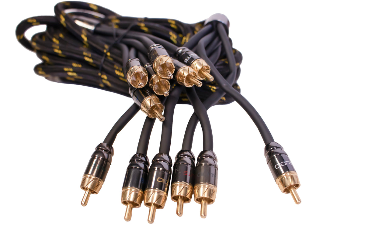 Elite Audio PROK4-5CH FS 5-Channel Car Audio Wiring Kit – Full Gauge Tinned Copper OFC 4 Gauge Power, 6-Channel PRO RCA, Speaker Wire & ANL Fuse