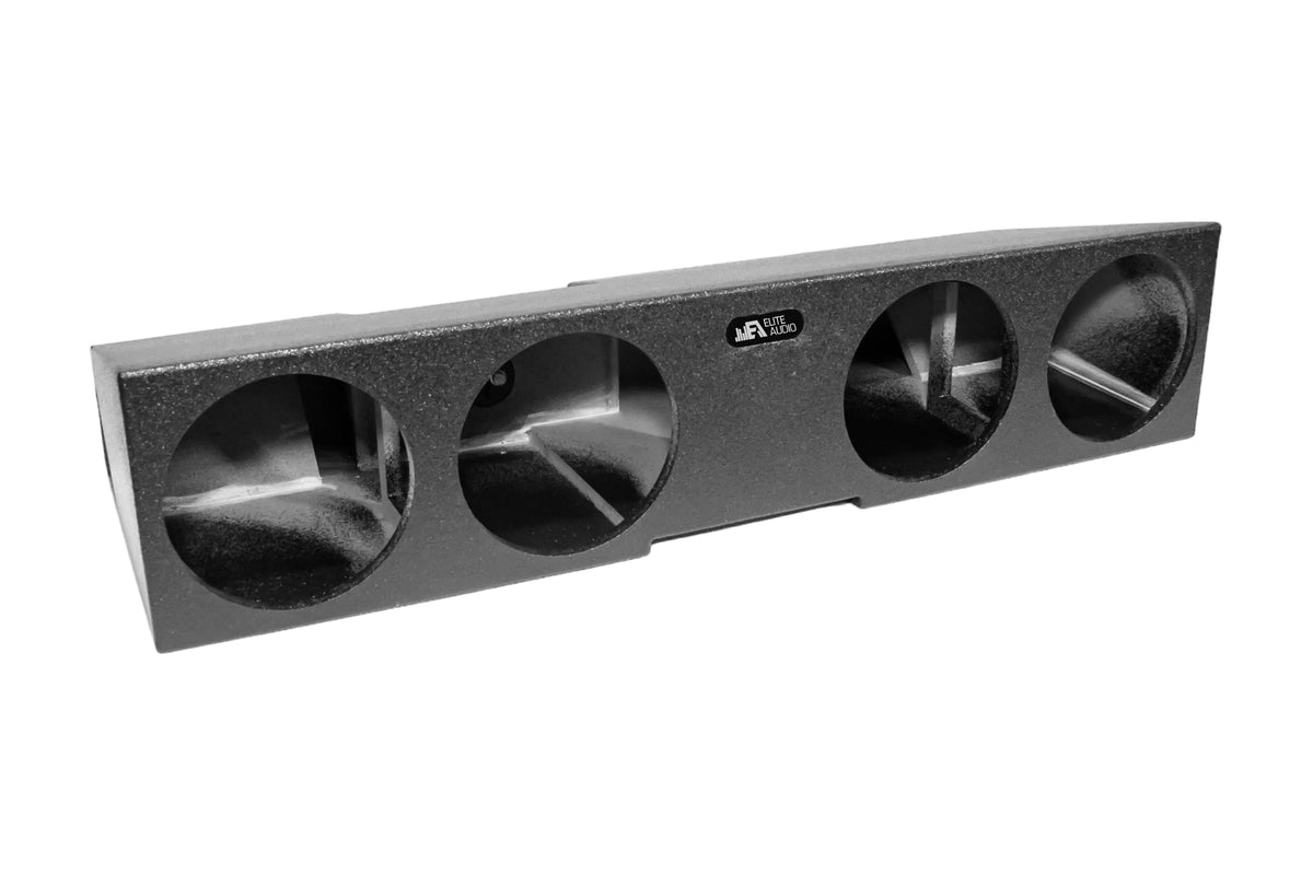 Elite Audio Quad 10" Ported Subwoofer Box, Silverado/Sierra Crew Cab 2019+