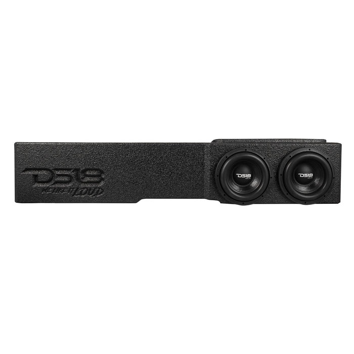 DS18 Loaded 2 x 8" Subwoofer Enclosure for Chevy/GMC Crew Cabs (2007-2024) and Ford F-150/Super Duty Crew Cabs (2009-2024)