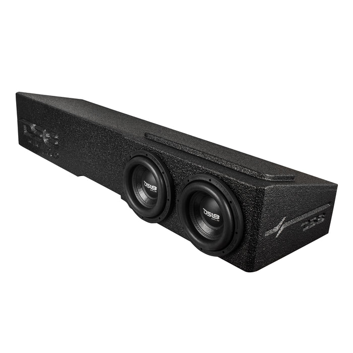 DS18 Loaded 2 x 8" Subwoofer Enclosure for Chevy/GMC Crew Cabs (2007-2024) and Ford F-150/Super Duty Crew Cabs (2009-2024)