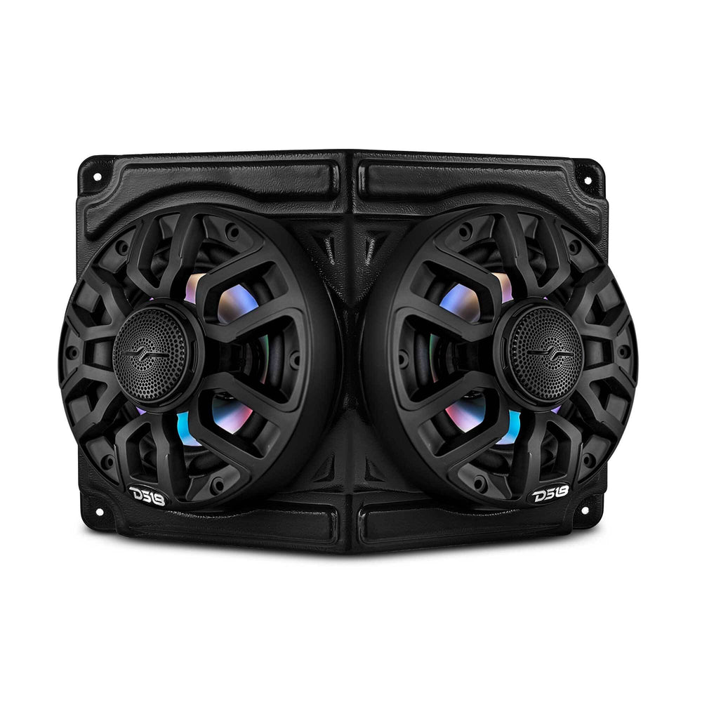 DS18 EN-OSP62 Universal Dual 6.5" Overhead Flat Mount Speaker Pod – ATV, UTV, Golf Cart & Marine Audio Mount
