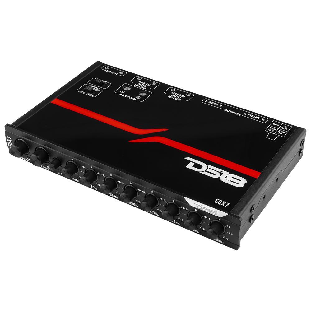 DS18 DS-EQX7 High Volt 7-Band Equalizer W/ High Level Input and Auto Turn On DS18