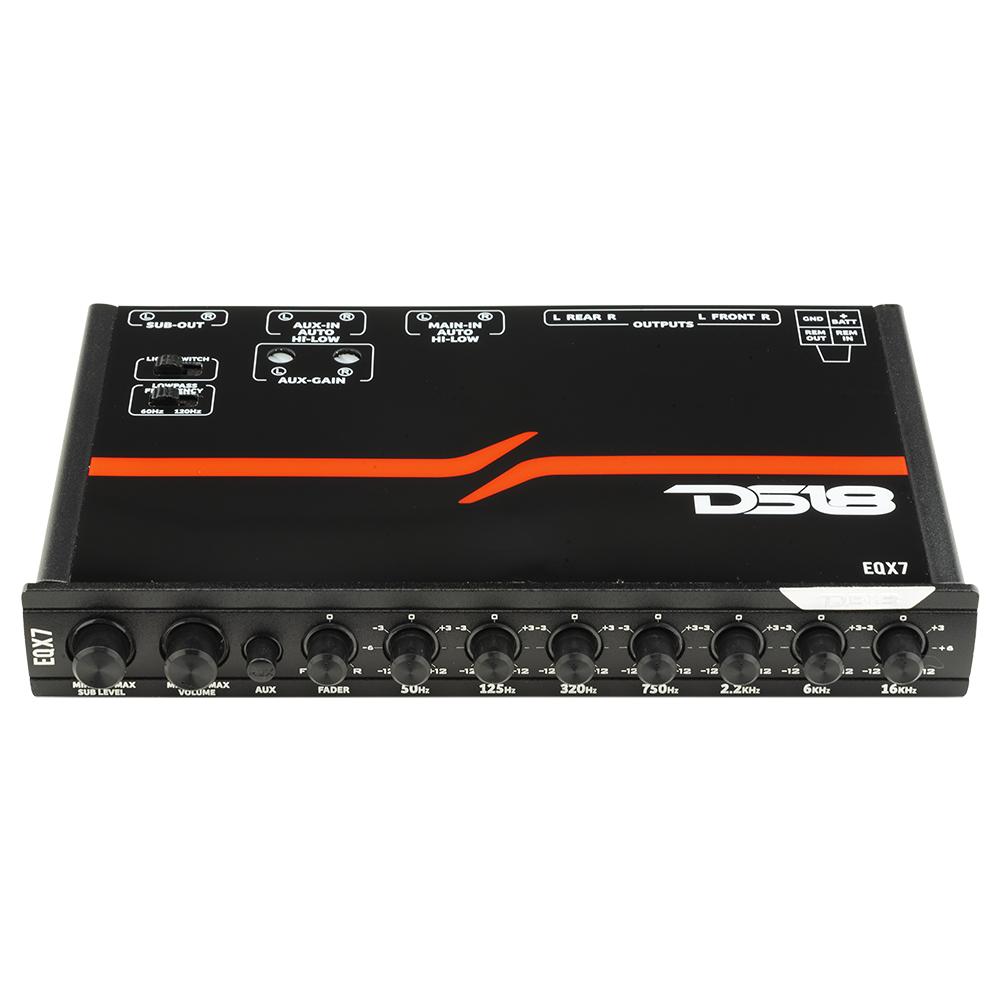 DS18 DS-EQX7 High Volt 7-Band Equalizer W/ High Level Input and Auto Turn On DS18