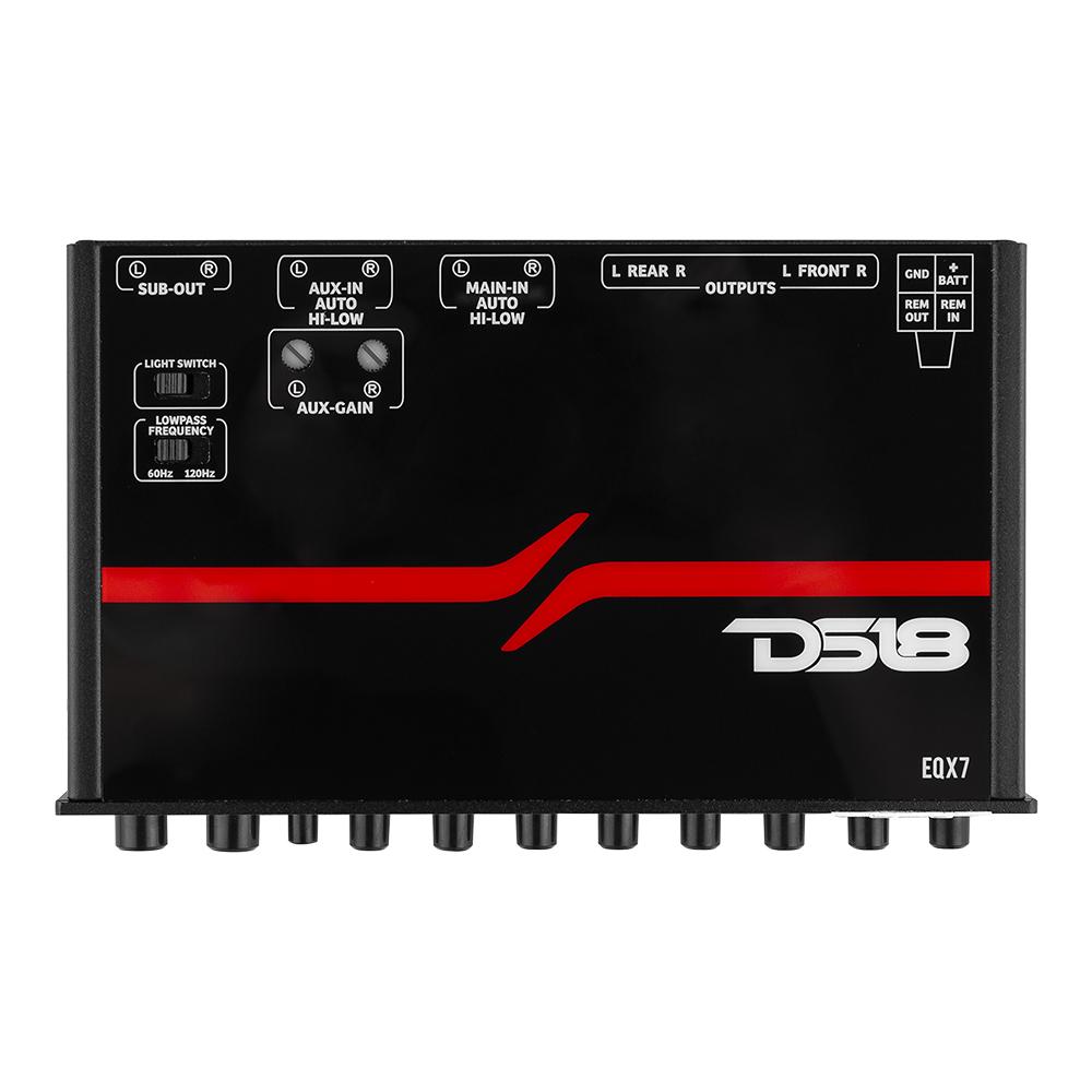 DS18 DS-EQX7 High Volt 7-Band Equalizer W/ High Level Input and Auto Turn On DS18