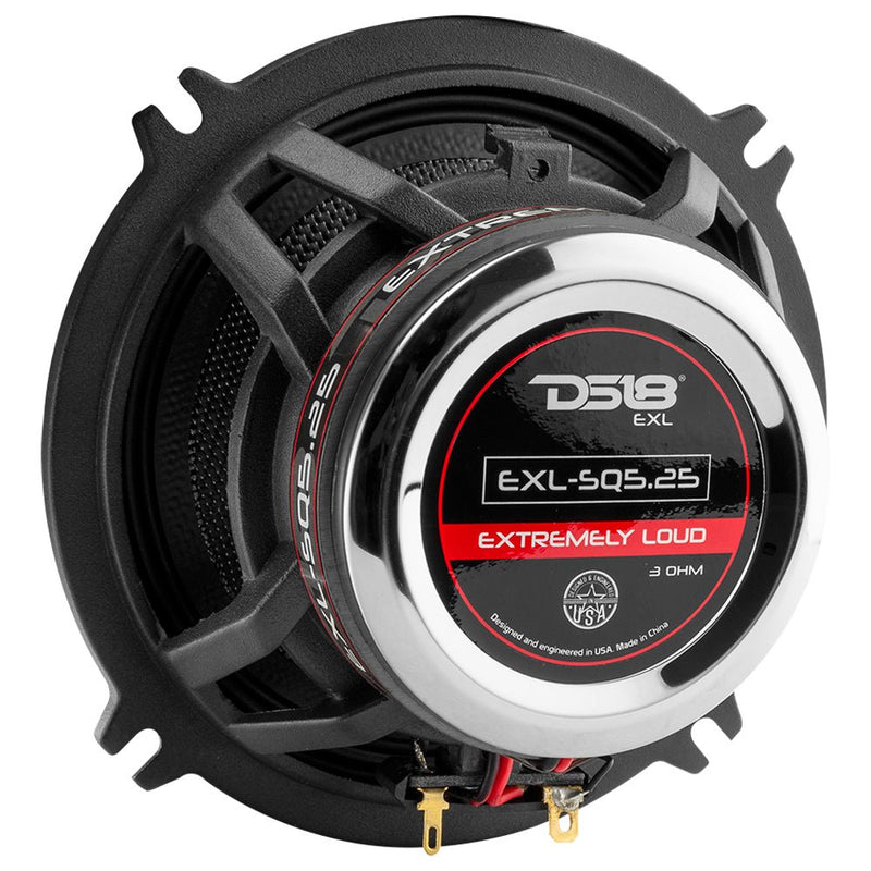 DS18 DS-EXL-SQ5.25 EXL 5.25 Inch 2-Way Coaxial Speaker W/ Fiber Glass Cone 340 Watts 3-Ohm DS18