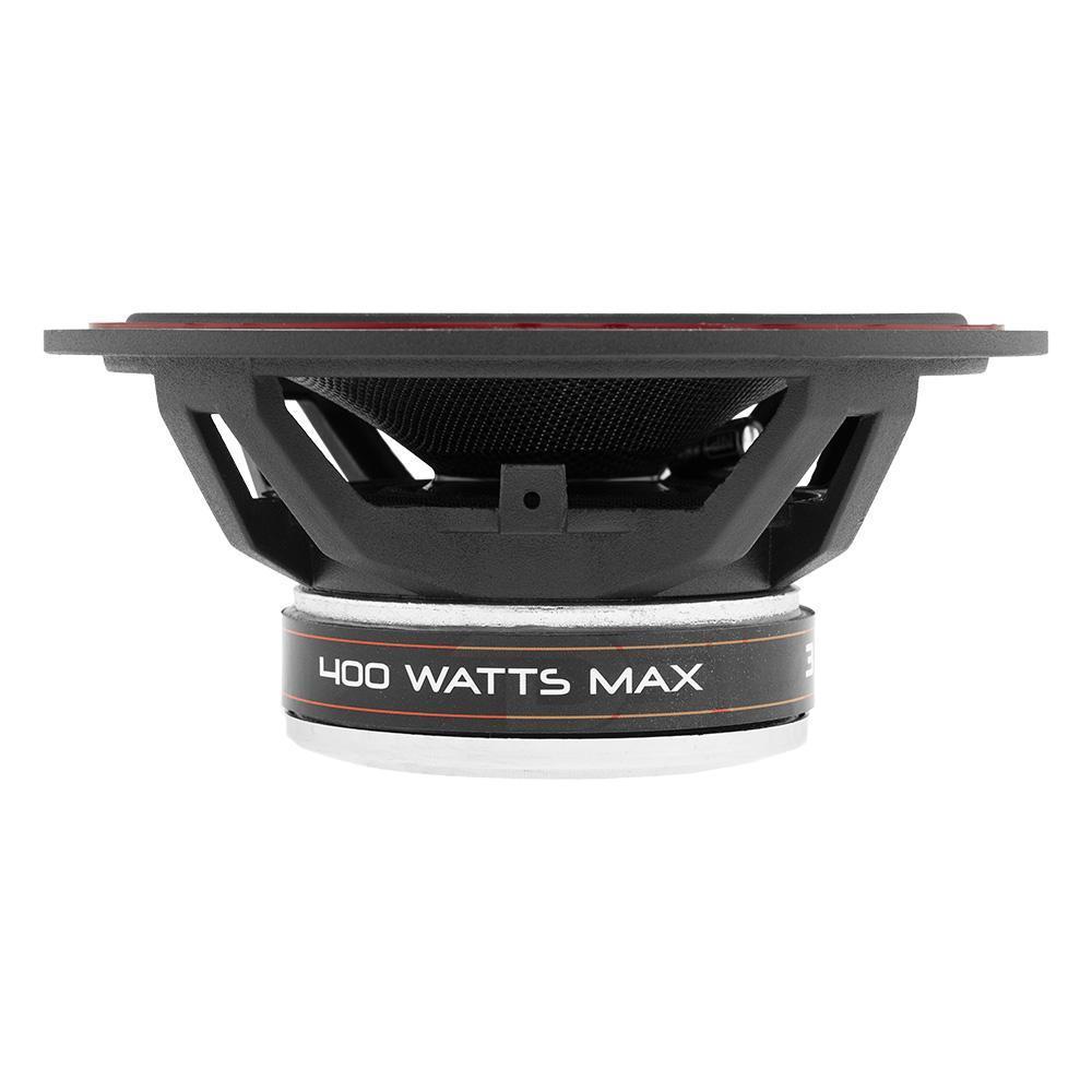 DS18 DS-EXL-SQ6.5 EXL 6.5 Inch 2-Way Coaxial Speaker W/ Fiber Glass Cone 400 Watts 3-Ohm DS18