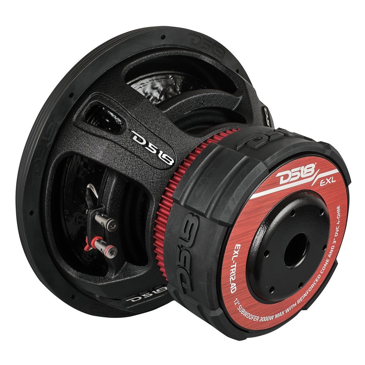 DS18 EXL-TR12.4D EXL 12" Dual Stack Subwoofer - 1500W RMS, 3" Dual 4-Ohm Voice Coil DS18