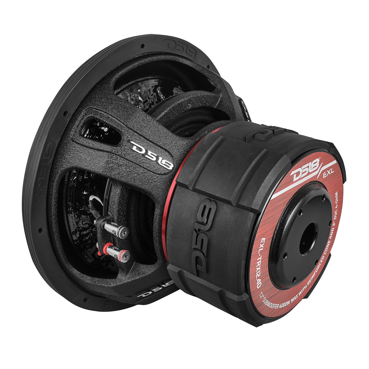 DS18 EXL-TRX12.4D EXL 12" Triple Stack Subwoofer - 2000W RMS, 3" Dual 4-Ohm Voice Coil DS18