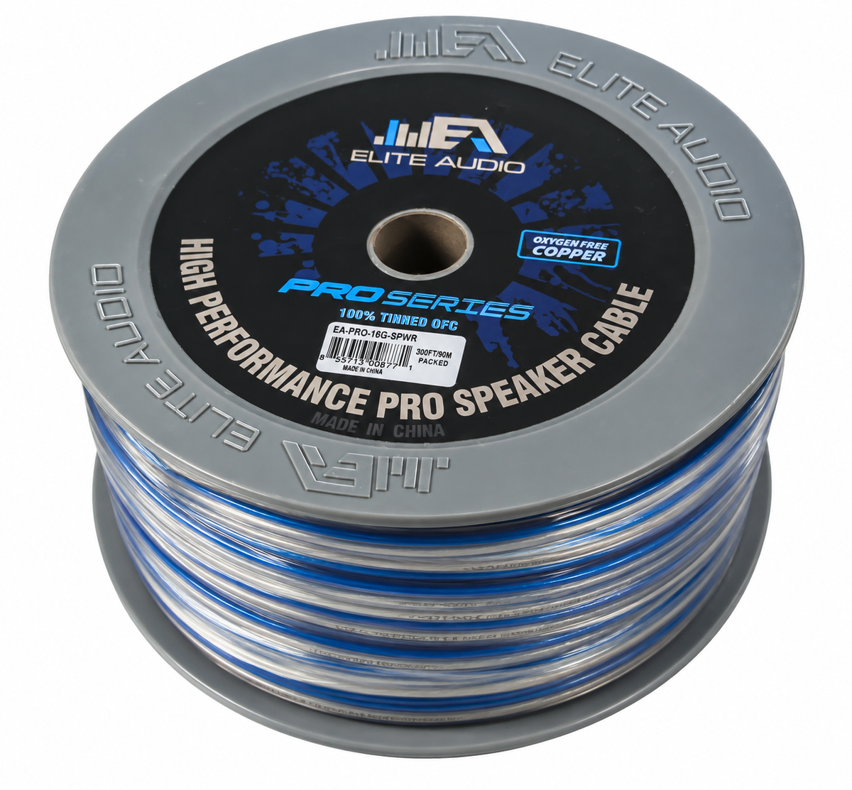 EElite Audio PRO 16G SPWR 300 FT TINNED 100% COPPER Blue/ Black