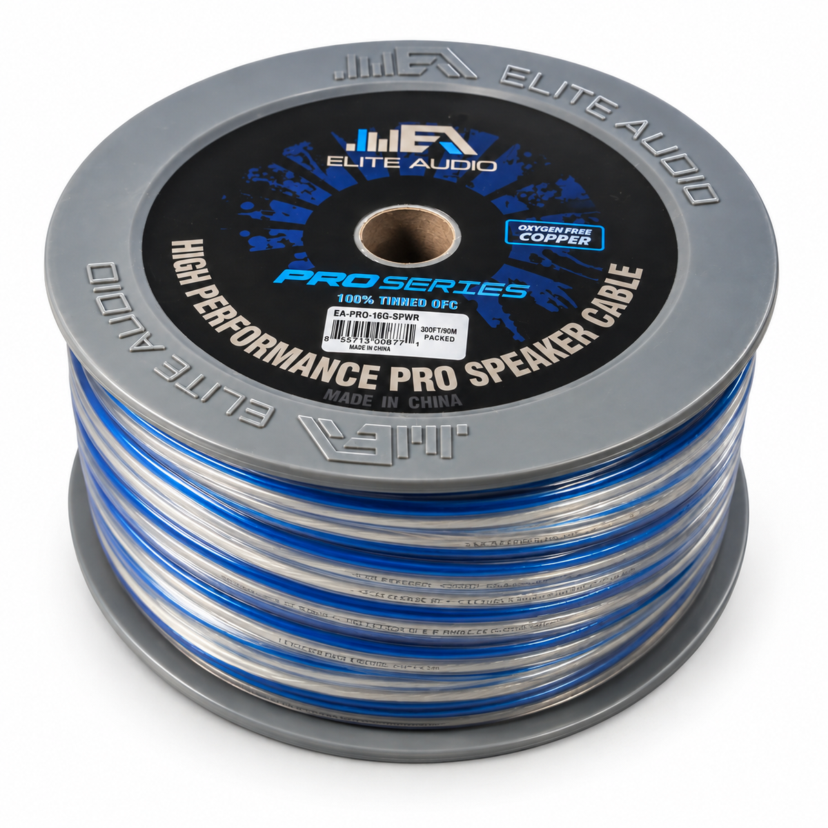 EElite Audio PRO 16G SPWR 300 FT TINNED 100% COPPER Blue/ Black
