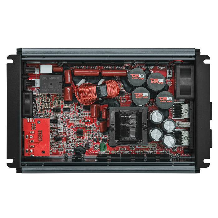 DS18 FRP Compact Full-Range Class D 1-Channel Amplifier 2,500 Watts Rms @ 1-ohm Titanium