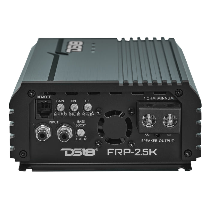 DS18 FRP Compact Full-Range Class D 1-Channel Amplifier 2,500 Watts Rms @ 1-ohm Titanium