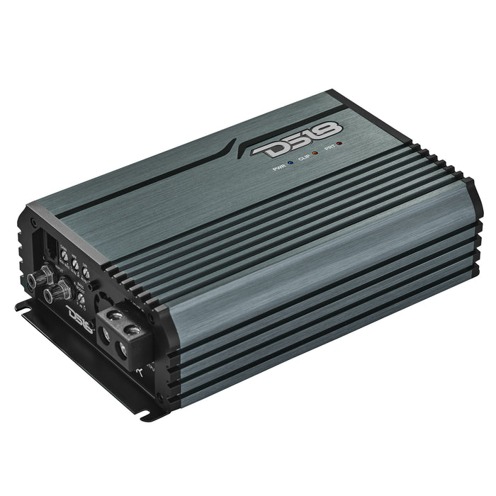 DS18 FRP Compact Full-Range Class D 1-Channel Amplifier 2,500 Watts Rms @ 1-ohm Titanium