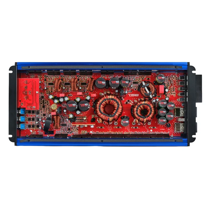 DS18 FRP Full Range 5ch Amp 250Wx4@4ohms 500x1 on Sub, 325wx4@2ohms 800x1 on Sub, 4ohms Bridge 550x2 1200X1@ 1ohm-Blue